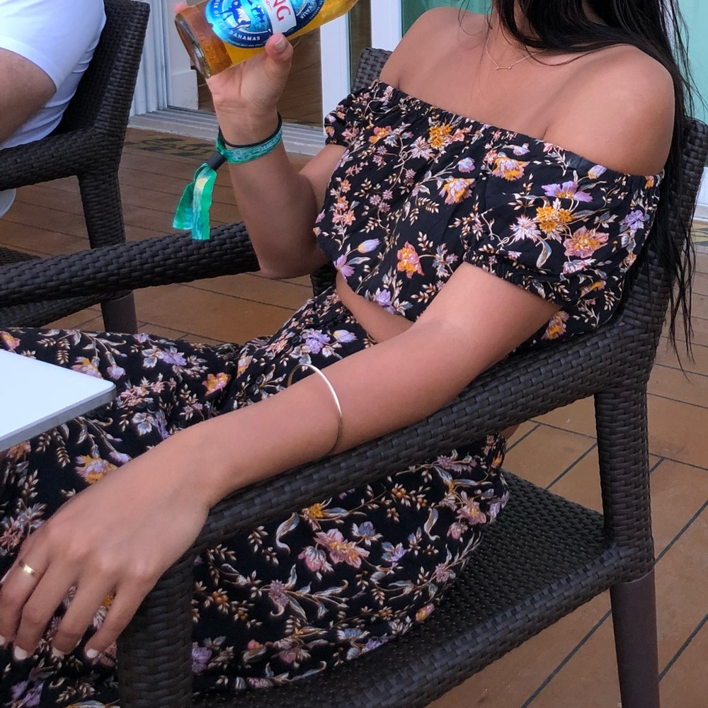 Floral Off-Shoulder two piece set